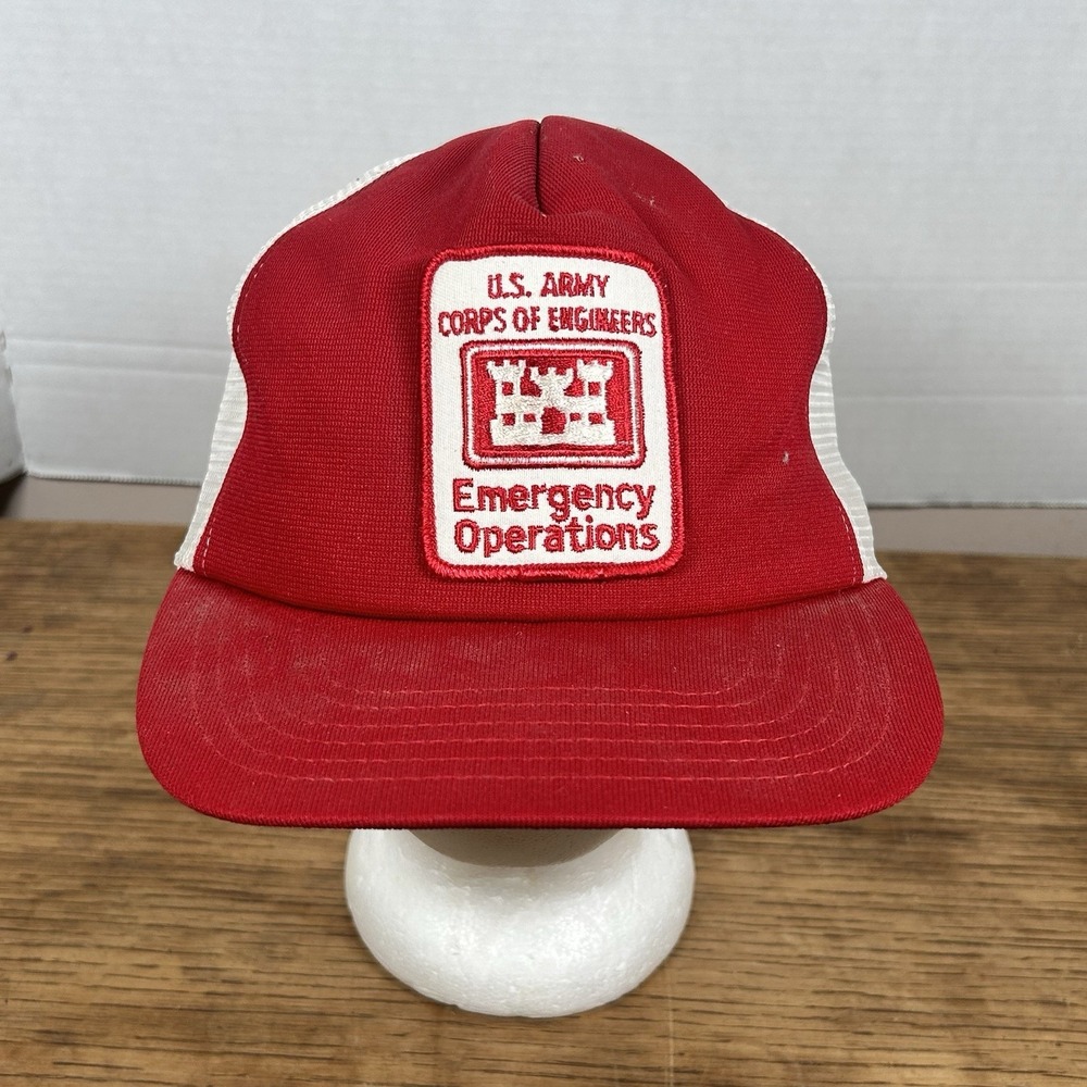 Vtg US Army Corp Of Engineers Emergency Operations Snapback Outdoor Hat Cap